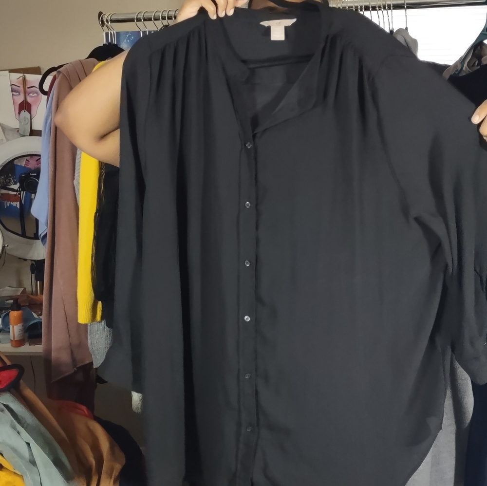 Black long sleeve blouse